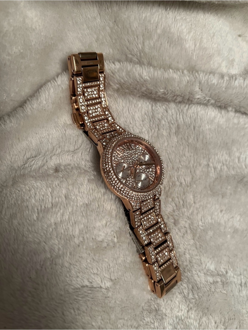 Michael Kors Rose Gold Crystal Pavé Bracelet Watch - Picture 1 of 2